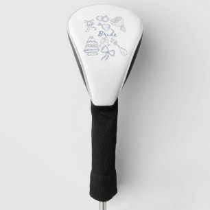 Bride Engagement Wedding Couples Husband Wife Golf Head Cover