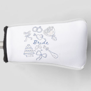 Bride Engagement Wedding Couples Husband Wife Golf Head Cover