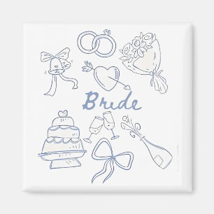 Bride Engagement Wedding Couples Husband Wife Magnet