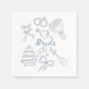 Bride Engagement Wedding Couples Husband Wife Napkins