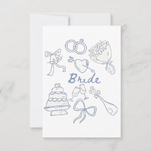Bride Engagement Wedding Couples Husband Wife Thank You Card