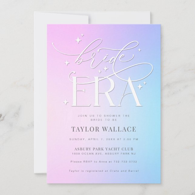 Bride Era Bridal Shower Invitation (Front)
