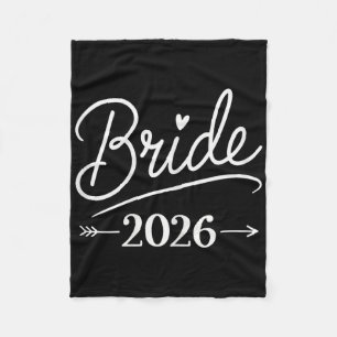 Bride Est 2026 Married Wedding Bridal Party Bachel Fleece Blanket