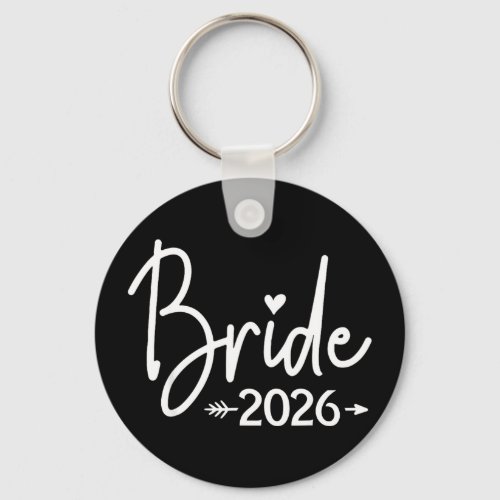 Bride est 2026 married wedding bridal party keychain