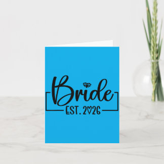 Bride Est 2026 Matching Getting Ready Bride Groom Card