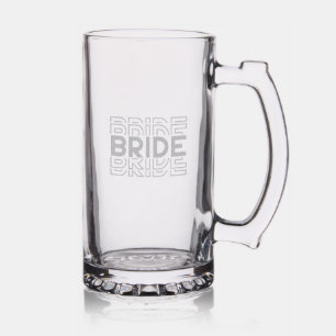 Bride Etched Glassware