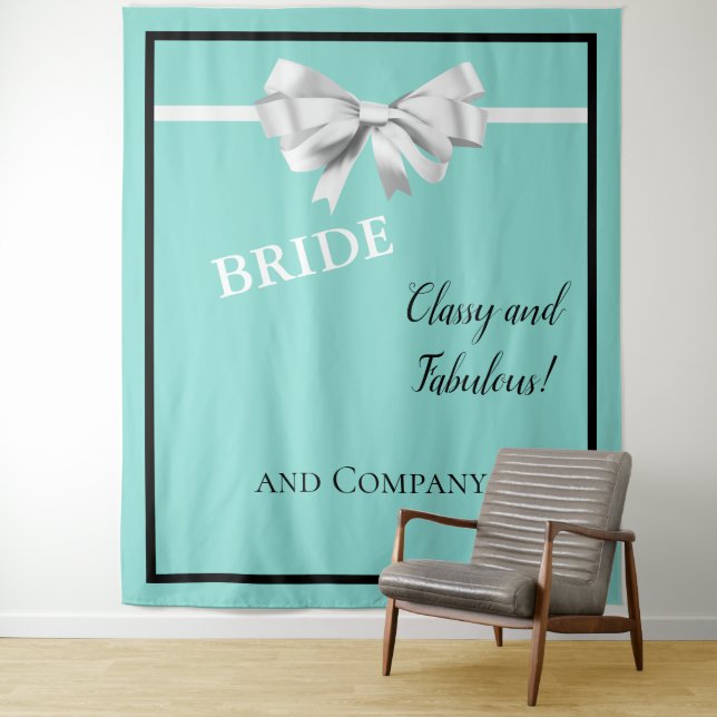 BRIDE Fabulous & Classy Photo Prop Shower Party Tapestry (In Situ)