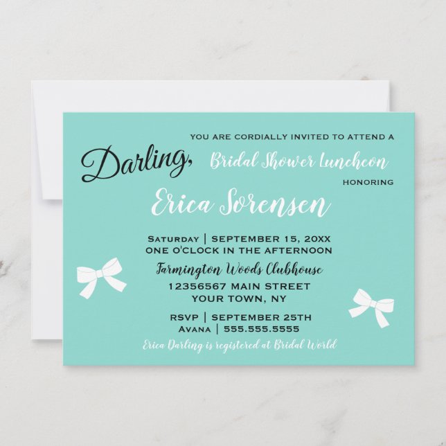 Bride & Family Little Black Dress Tiara Party Invitation (Front)