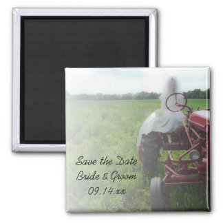 Bride Farm Tractor Country Wedding Save the Date Magnet