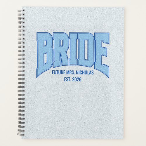 BRIDE Faux Glitter Wedding Planner Organizer