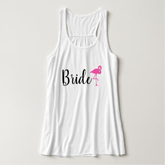 "Bride" Flamingo Wedding Tank