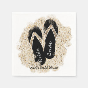 Bride Flip Flop Sandals Summer Beach Bridal Shower Napkins