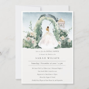 Bride Floral Arch Botanical Bridal Shower Invite