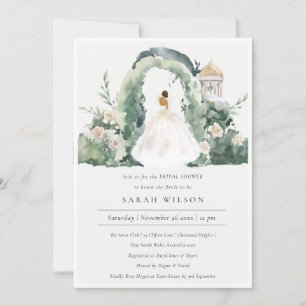 Bride Floral Arch Botanical Bridal Shower Invite