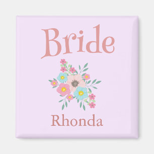 Bride Floral Beautiful Magnet