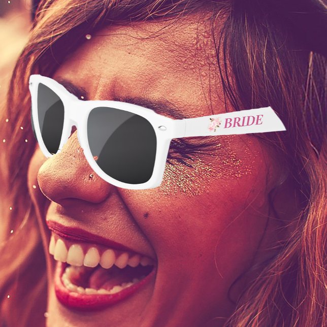 Bride Floral Fun Favor Plastic Sunglasses (Creator Uploaded)