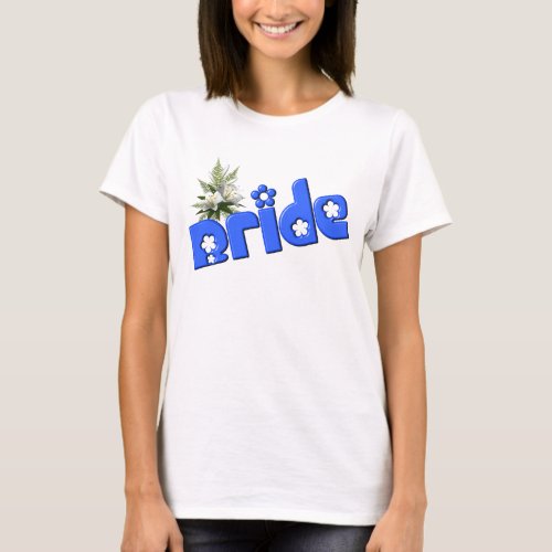 Bride Flower Bouquet Wedding Party T_Shirt