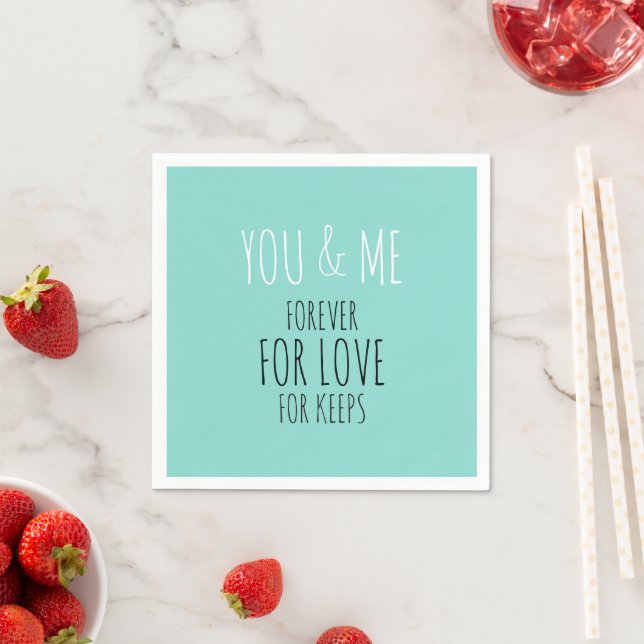 BRIDE Forever You And Me Wedding Suite Party Napkins (Insitu)