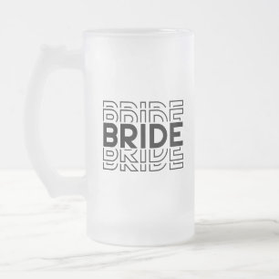 Bride  frosted glass beer mug