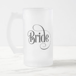 Bride Frosted Glass Beer Mug