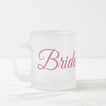 Bride Frosted Glass Mug