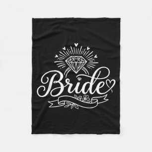 Bride Funny Bachelorette Party Bridal Engaged Fleece Blanket