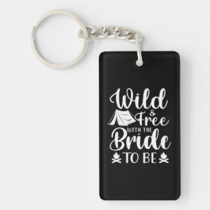 Bride Funny Bachelorette Party Camping s Bridal Keychain