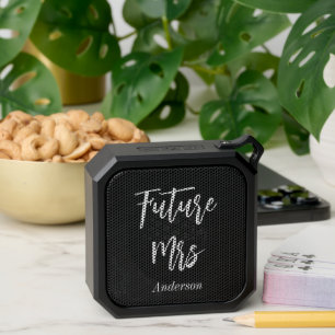 Bride Future Mrs Black White Bluetooth Speaker