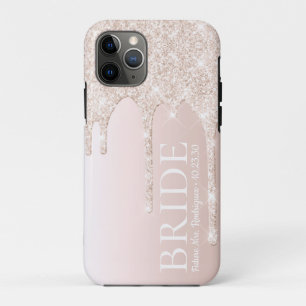 Bride Future Mrs Blush Pink Glitter iPhone 11 Pro Case