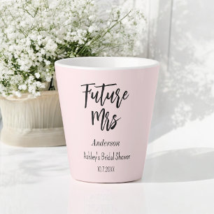 Bride Future Mrs Blush Pink Latte Mug