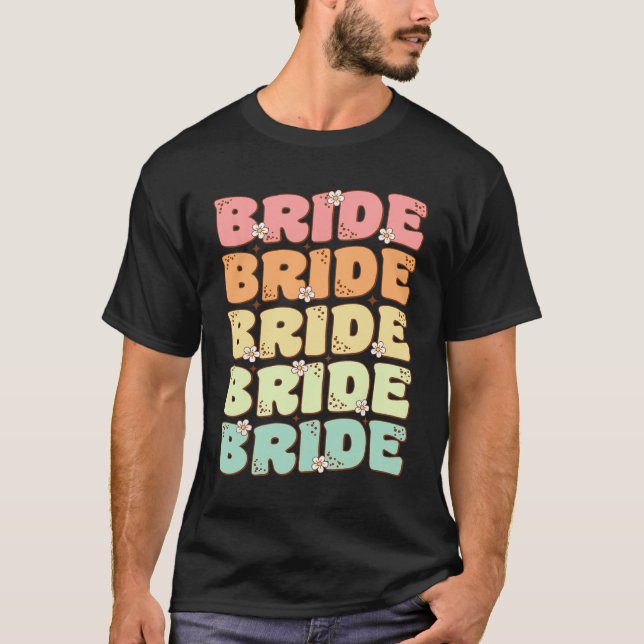 Bride Future Mrs Bridal Party Wedding Bachelorette T-Shirt (Front)