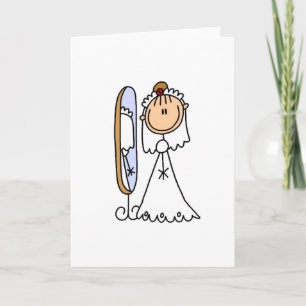 Bride Getting Ready For The Wedding Card