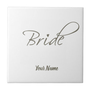 Bride Gift Bachelorette and Engagement Stag Party Ceramic Tile