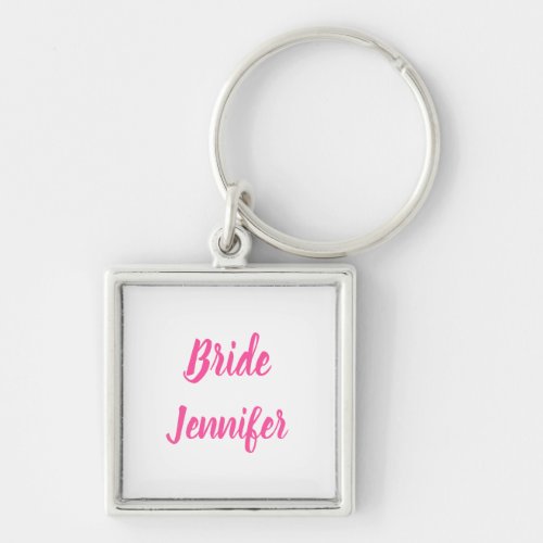 Bride Gift Custom Name Gifts Wedding  Keychain