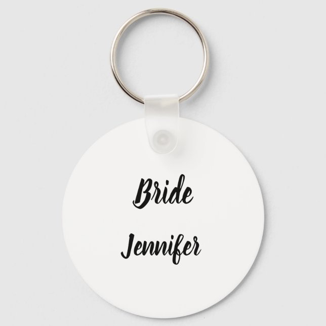 Bride Gift Custom Name Gifts Wedding  Keychain (Front)