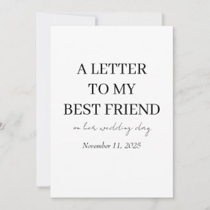 Bride Gifts   Personalized "To My Best Friend" Car Thank You Card