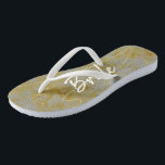 Bride Gifts Sandals Silver Lining<br><div class="desc">Wedding Bridal Party Gifts Flip-Flops. "Silver and Gold Linings" design. Text or not to text, that is up to you! Wonderful to buy for yourself and/or great bridal gifts or other celebratory occasions! Enjoy!!! Personalize by changing out text. Choose your favorite font style, color, and size. Design elements can be...</div>