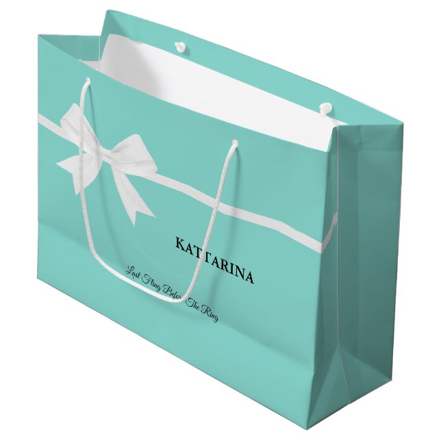 Bride Glam & Bling Bridal Shower Tiara Party Large Gift Bag (Front Angled)