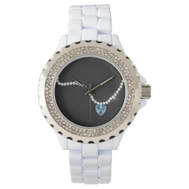BRIDE Glam & Bling Diamond Bridal Shower Party Watch (Front)
