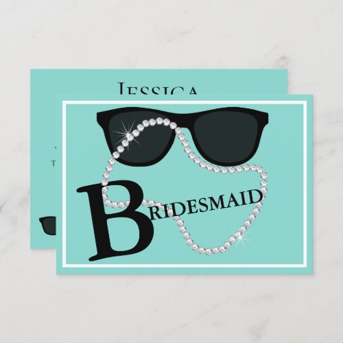 BRIDE Glam Celebrate Tiara Party Be My Bridesmaid Invitation