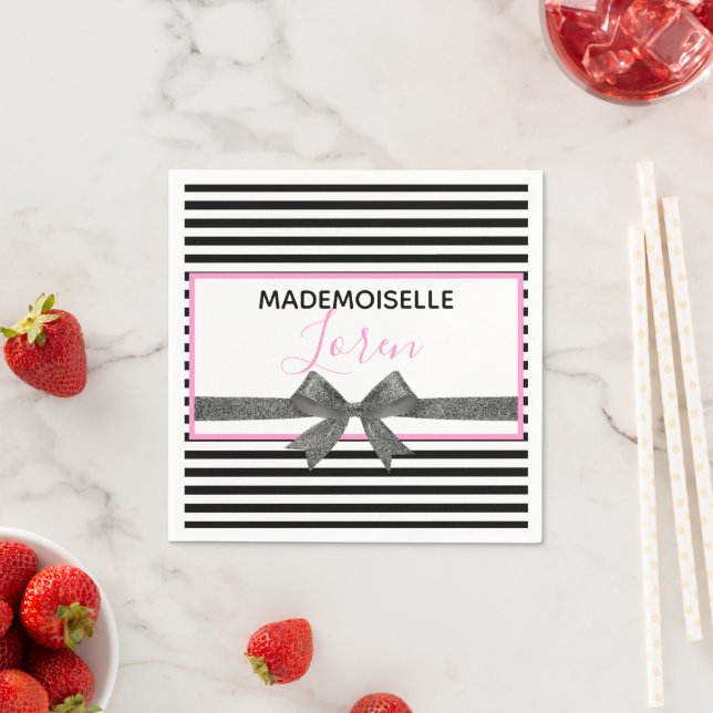 BRIDE Glam Parisian Theme Couture Shower Party Napkins (Insitu)
