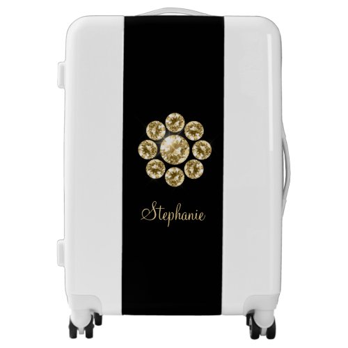 Bride Gold Diamond Wedding Luggage