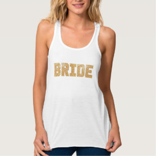 Bride Gold Glitter Bachelorette Tank Top