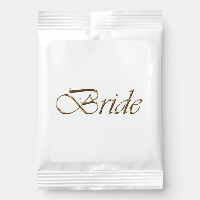 Bride gold script calligraphy elegant chic gift margarita drink mix (Front)