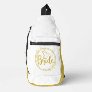 BRIDE Gold White Sling Bag