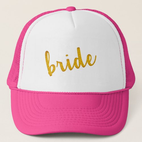 bride golden glitter bridal pink wedding hat