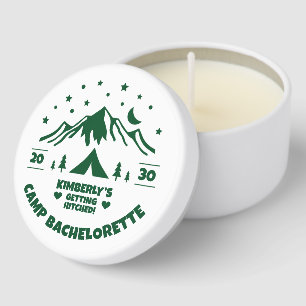 Bride Green Camp Bachelorette Party Mini Candle Favors