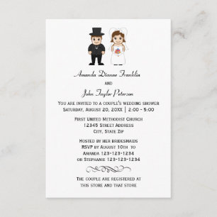 Bride & Groom - 3x5 Couple's Shower Invitation