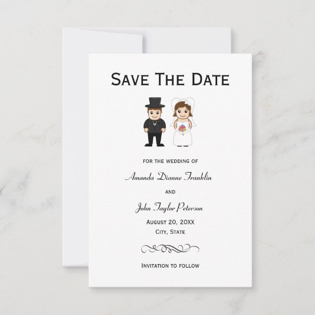 Bride & Groom - 3x5 Save the Date (Front)