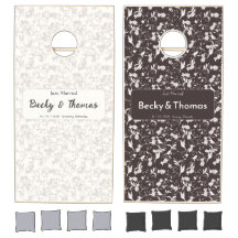 Bride & Groom Black and White Floral Wedding